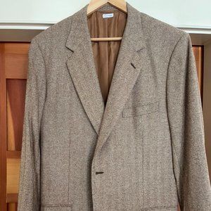 Brown Herringbone Brioni Wool Sports Coat